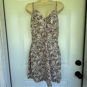 Abercrombie & Fitch Twisted On the Top Floral Mini Strap Dress M